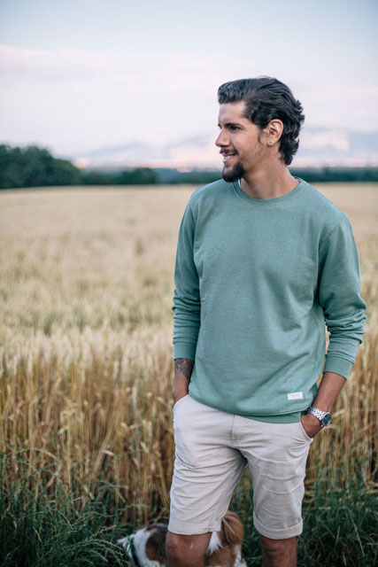 Sweatshirt homme en coton bio