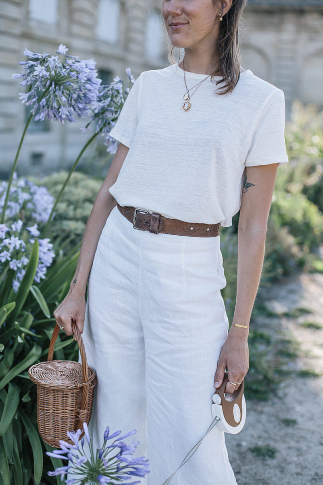 Pantalon en lin beige - L'Intemporel - Fabriqué en France