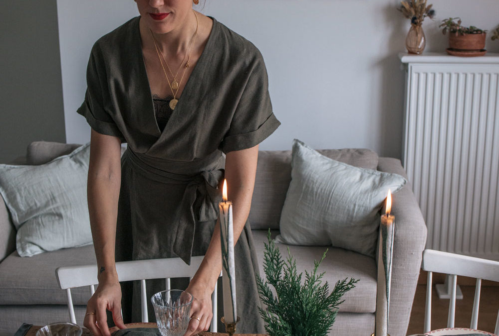 Ma décoration de table de Noël green