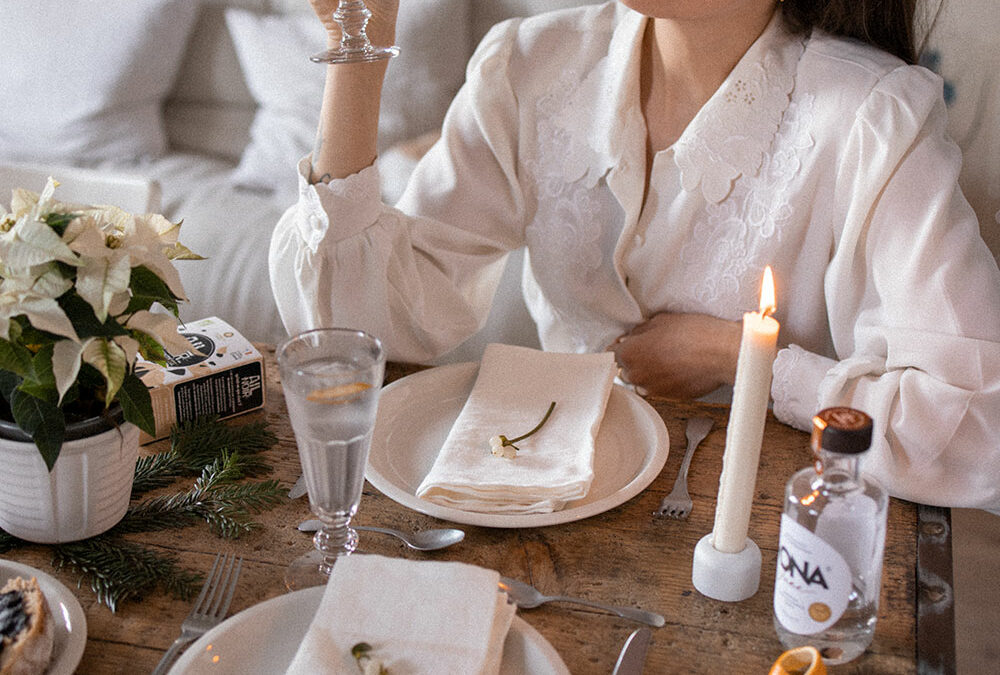 Ma déco de table de Noël blanche éco-responsable